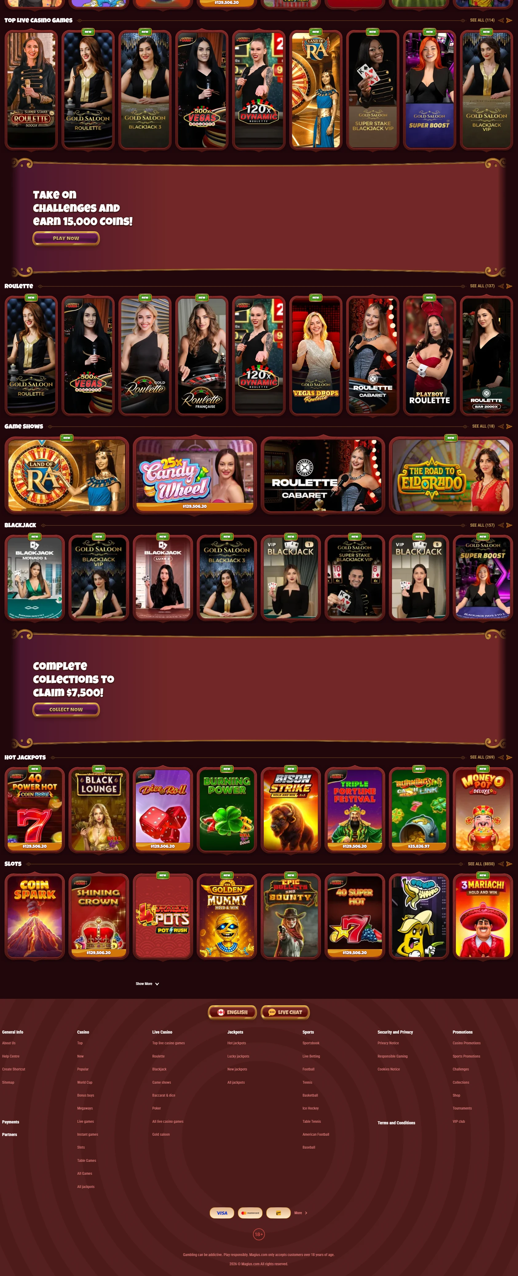 magius casino Casino τμήμα live dealer
